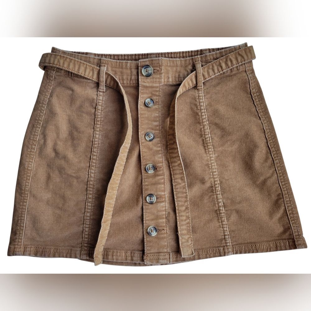 American Eagle Hi-Rise A-Line Corduroy Mini Skirt Brown Size 4